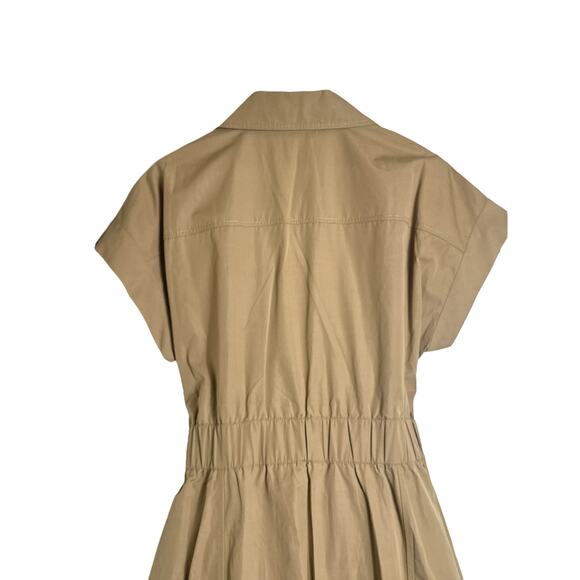 Lafayette 148 New York Women's Short Sleeve Belted Wrap Dress Size L Tan NWT - Picture 7 of 10